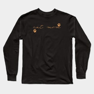 Cat Mom Coral Long Sleeve T-Shirt